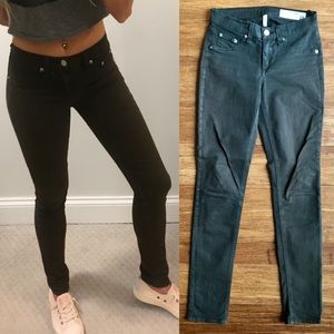 Rag and Bone Olive Green Skinny Jeans 25